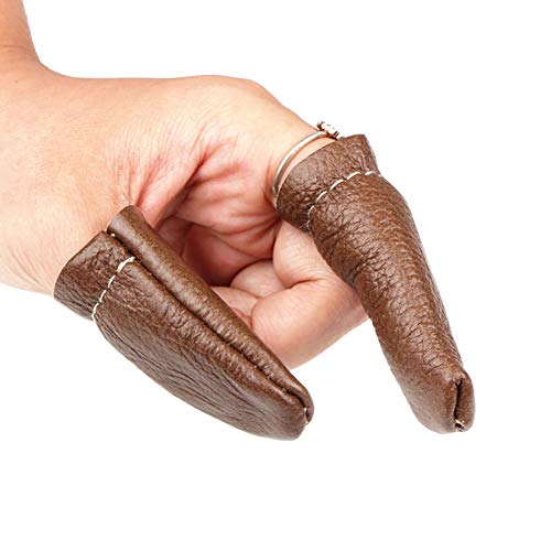 6 Pairs Needle Felting Leather Finger Protector Finger Guards Gloves for Hand Craft Sewing