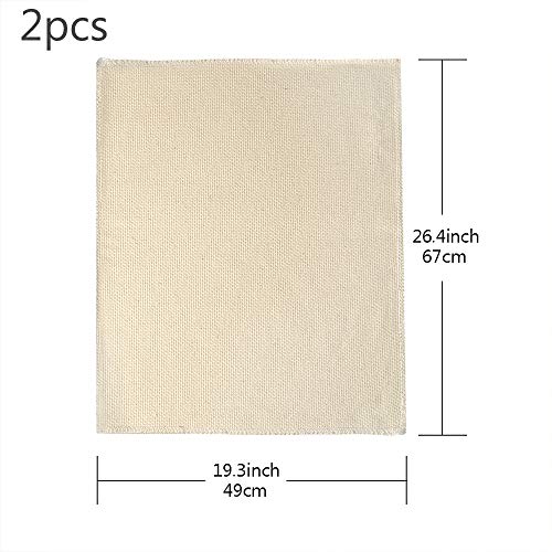 Pllieay 2PCS 26.4 x 19.3 Inch Tufting Cloth Needlework Fabric - size: 2pcs 26.4 x 19.3 Inch