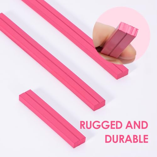 UNIMEIX 8 Pcs Magnetic Strips for Cross Stitch Knitting Chart Keeper Magnet Replacement Set Magnets Crochet Line Keeper Replacement Cross Stitch Supplies for Crafts Work（Exclude Chart Board） (Pink) - color: Pink
