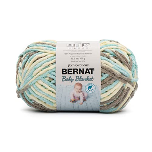 Bernat BABY BLANKET BB Beach Babe Yarn - 1 Pack of 10.5oz/300g - Polyester - #6 Super Bulky - 220 Yards - Knitting/Crochet - color: Beach Babe, size: 1 Pack