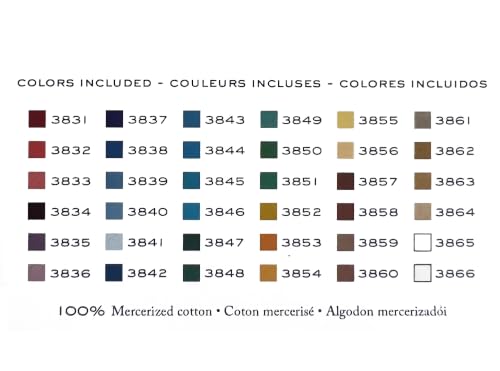 DMC Embroidery Floss Anniversary Pack,36 Colors Bundle with Needles Size 18