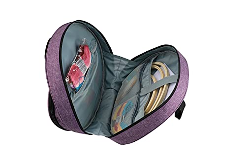 OTRIEK Shinyzone Cross Stitch Storage Bag Purple,Embroidery Projects Bag,Sewing Crafts Storage Tote Bag,Knitting Bags with Zipper Pockets Organiser for Embroidery Hoops,Charts and Threads - color: Purple