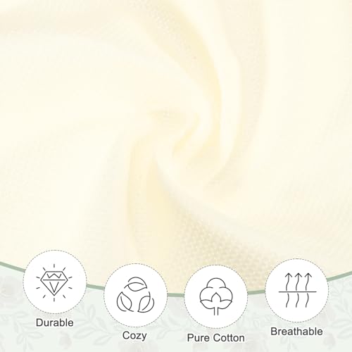 PATIKIL 14 Count Cross Stitch Cloth 19"x28", Embroidery Cotton Fabric DIY Cross Stitch for Handmade Needlework Art Crafts Machine Embroidery, Beige - color: Beige, size: 19"x28"