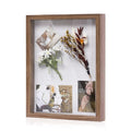 Muzilife 11x14 Shadow Box Wood Picture Frame, Tempered Glass, Brown - color: Brown, size: 11x14