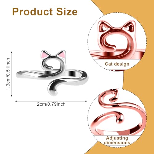 YUXIANLB Knitting Crochet Loop Ring for Fingers Metal Open Yarn Guide Crochet Rings Adjustable Braided Faster Knitting Thimbles Holders Accessories (2Rose Gold, 2Silver with Pink) - color: 2Rose Gold, 2Silver with pink