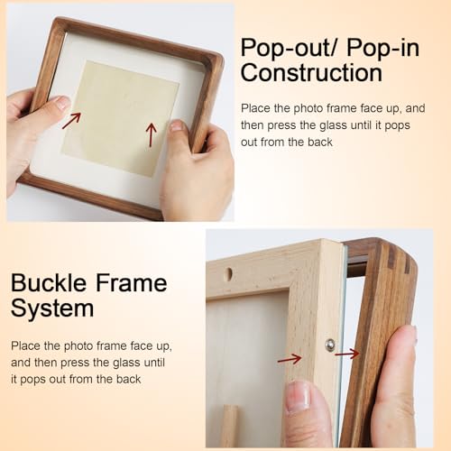 Square 6x6 Picture Frame with Mat Matted to 4×4 - size: 6×6