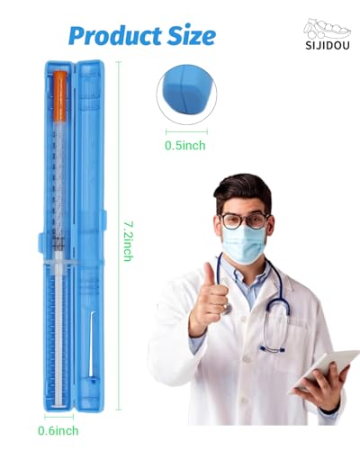 Portable Travel Insulin Case for Prefilled Syringe, Discrete Syringe Holders for Diabetes (Blue & Pink | 2 Pack) - color: Orange Pink