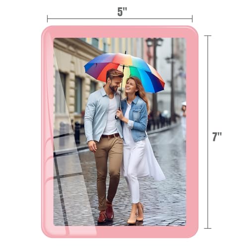 Bluesun 5×7 Pink Picture Frame, Vertical & Horizontal Wall & Tabletop - color: Pink, size: 5x7（1 Pcs）
