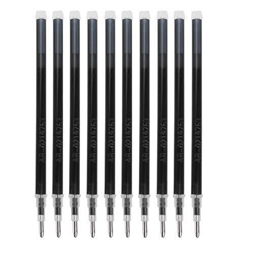 100 Pcs Heat Erasable Fabric Refills Patchwork Marking Pens High Temperature Disappearing Ink Fabric Markers for Embroidery Cross Stitch Handicarft Needlework Tailors Sewing Quilting and Dressmaking - color: Black