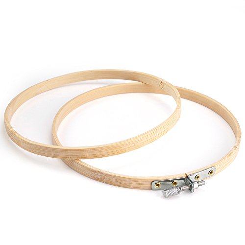 Caydo 12 Inch Embroidery Hoop Circle Cross Stitch Hoop Ring for Art Craft Handy Sewing