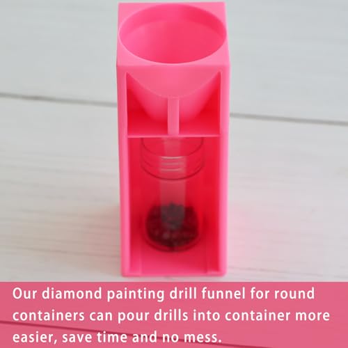 PIAOLGYI Diamond Painting Tools,Diamond Painting Drill Funnel for Round Containers,Diamond Painting Accessories (Pink) - color: Pink