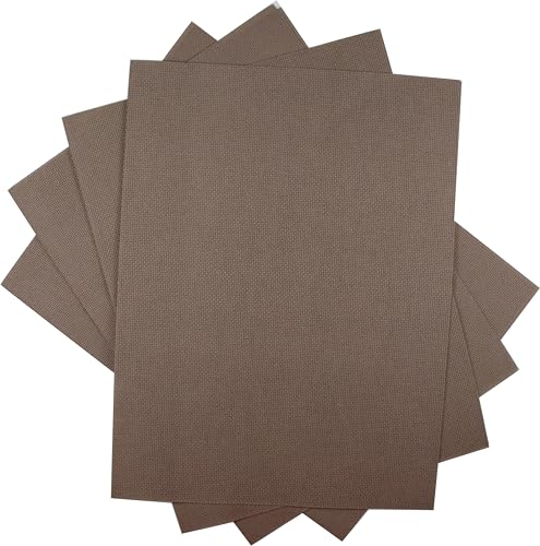KCS 4/6 pc of 12" x 18" 30cmx45cm 18CT Counted Cotton Aida Cloth Cross Stitch Fabric (Coffee, 4 pc) - color: Coffee, size: 4 pc