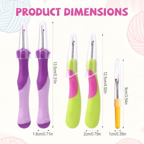 Goktvai 5pcs Seam Ripper for Sewing, Stitch Remover Tool Sewing Stitch Remover Thread Puller Cutter for Needlepoint Embroidery DIY Craft Cross Stitching Needlework Supplies Accessories