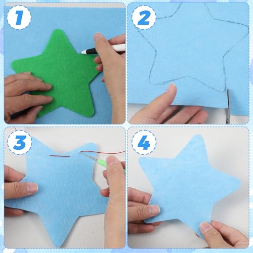 Ymapinc 10Pcs Blue Felt Fabric Sheets, 8x12 Inch - color: Blue