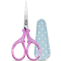 3.6 inch Embroidery Scissors with Sheath Sharp Sewing Crochet Cross Stitch - color: Purple