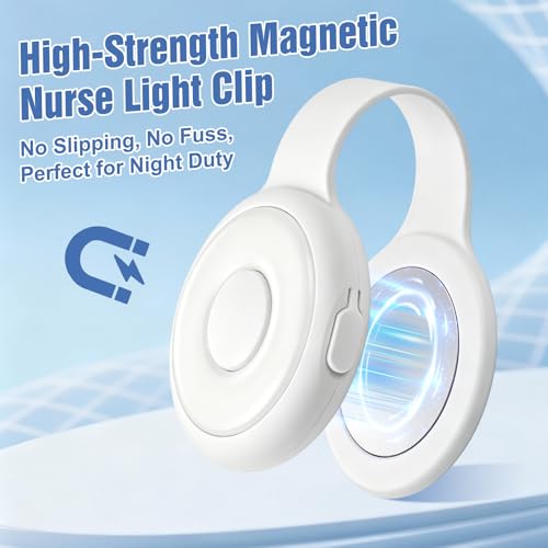 Rechargeable Nurse Lights Clip On for Night Shift, Badge Light - color: O-White