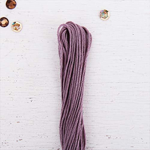 12 Skeins ThreadArt Cotton Embroidery Floss, Antique Violet - color: Antique Violet