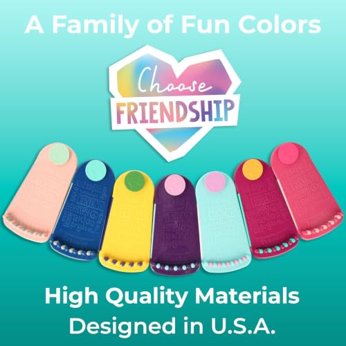 Choose Friendship Bracelet Making Kit – 20 Pre-Cut Threads, Portable Loom with Storage, Makes 8 Bracelets, Craft Gift for Kids Ages 8+, Dark Blue “Blueberry” - color: Blueberry