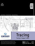 Canson Foundation Tracing Paper Pad for Ink, Pencil and Markers, Fold Over, 25 Pound, 9 x 12 Inch, 50 Sheets