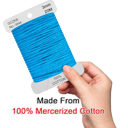 Classic Crochet Thread Yarn 100% Pure Cotton Thread,Col No: 3844,Dark Bright Turquoise - color: Dark Bright Turquoise