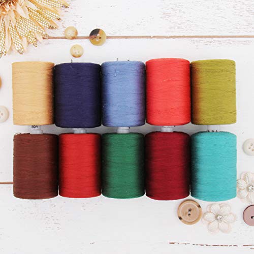 ThreadArt Cotton Quilting Thread Set, 10 Jewel Color Spools - color: 10 JEWEL COLORS