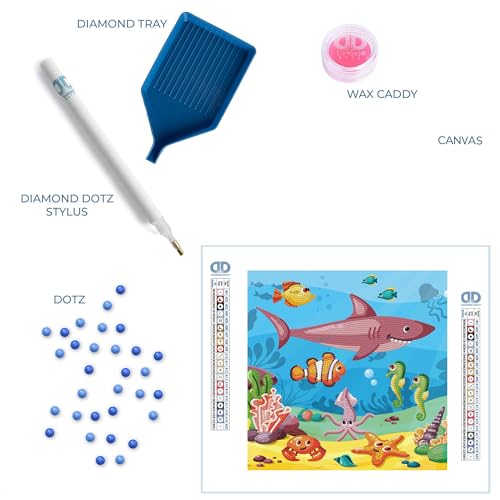 DIAMOND DOTZ in The Ocean Animal Diamond Painting Kit for Adults with Gems - color: DOTZ in the Ocean