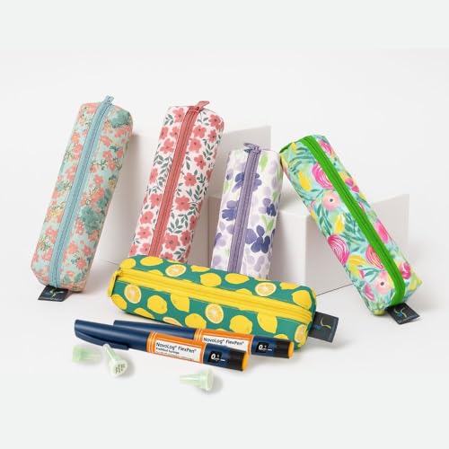 Sugar Medical MedMate GLP-1 & Insulin Pen Travel Case for 2 Pens - color: Luna Floral