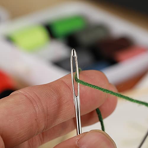 yklbpd 18 Pcs Large Eye Sewing Needles, Sharp Stainless Steel Hand Needles