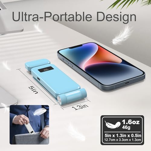KTEBO Rechargeable Book Light with Clip & Battery Indicator, 9 Luminescence Modes, USB-C Portable 1.6 oz Ultralight Lamp for Night Reading in Bed, Readers - Blue - color: Blue