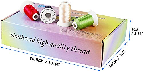 Simthread 40 Colors Polyester Embroidery Machine Thread Kit