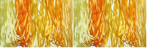 THREADNANNY 100% Pure Silk Ribbon 5 Spools 4mm x 55 Yards Yellow Orange Tones Silk Ribbon Embroidery Supplies Kit, Crafts, DIY, Wedding Bouquet, Brazilian Embroidery (Pack of 2) - size: 4 MM (Pack of 2)