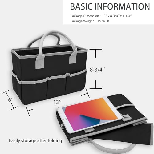 Cupohus Desktop Art Craft Storage Tote Bag and Stock Organizer Black - color: Brown and White