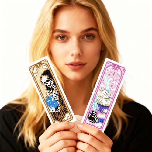 ORIGACH 6 Pack Fantasy Tarot Cross Stitch Bookmark Kit - style: Fantasy Tarot