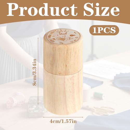 Wooden Needle Holder, Portable Needle Case Box, Sewing Needles Storage, Needles Organizer for Embroidery and Craft Essentials Supplies