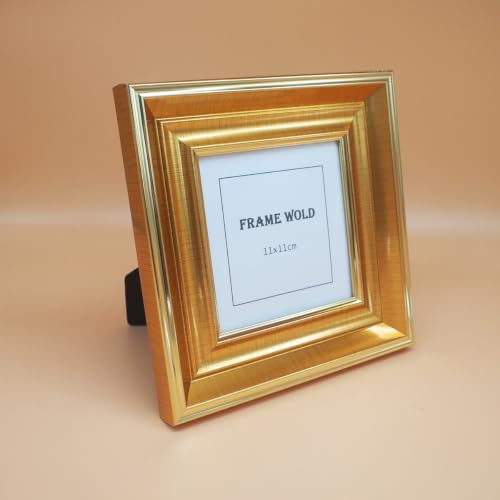 4x4 Gold Picture Frame, Real Glass, MDF, Black Backing, Wall/Tabletop - color: Gold, size: 4x4