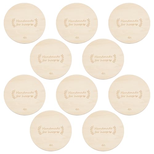 BENECREAT 10 Pack Wooden Embroidery Backing Discs,3.94inch Wooden Backs for Finishing Embroidery Hoops, Crossing Stitch Hoop for DIY Needlework Projects Sewing Craft - size: 100mm