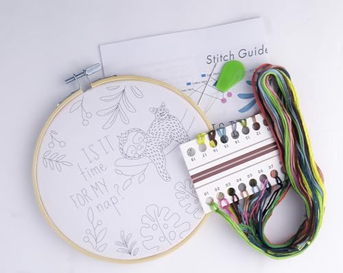FUNATIC is It Time for My Nap Funny Embroidery Kit for Adults - color: Is it Time for My Nap