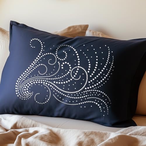 1 Pc Curly Flowers Rhinestone Iron on Hotfix Transfer Decal, Bling DIY Patch Clothing Repair Applique T-Shirt Vest Shoes Hat Jacket Decor Clothing DIY Accessories - style: Curly Flowers