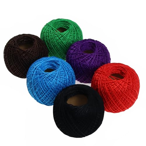 KCS Mercerized Pearl Cotton Thread Size 8 Crochet Needlework Embroidery Threads Ball (6, 13) - color: 13