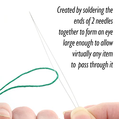 The Beadsmith 18-Piece Big Eye Beading Needle Assortment, 6 Sizes, 1.75”-5”, 3 Needles Per Size – Sharp Points, Use for General Sewing, Weaving and Embroidery, Very Easy to Thread - size: 18 Piece Set