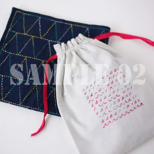 DARUMA Sashiko Thread Card Rolls Set of 3 (43.7 Yards x3) - Sewing & Embroidery, Includes Instruction Manual and Gift Packaging (Thin, Three-Tone Kasuri Yarn) - color: Three-Tone Kasuri Yarn, style: Thin