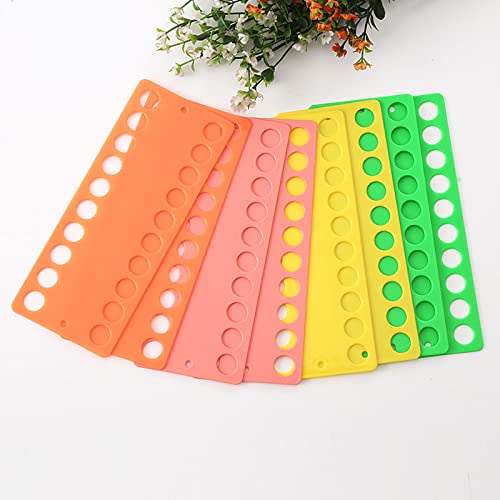 12Pcs Embroidery Floss Organizer,Cross Stitch Thread Holder Storage Tool,6Color Plastic Floss Bobbin, Plastic Sewing Thread Winding Plate Board Card (Multicolor)