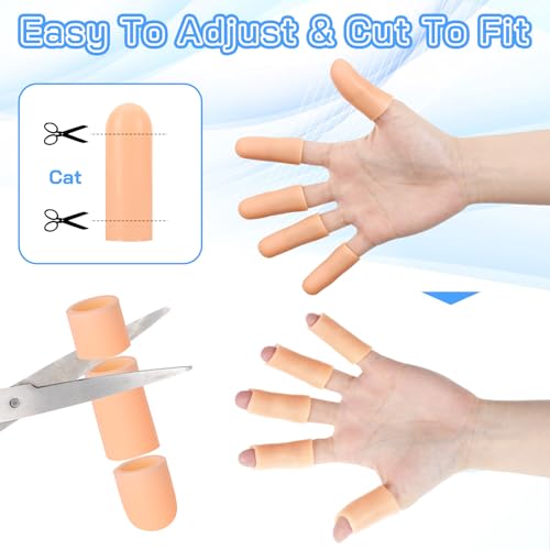 30 Pcs Gel Finger Cots, Reusable Silicone Finger Protectors