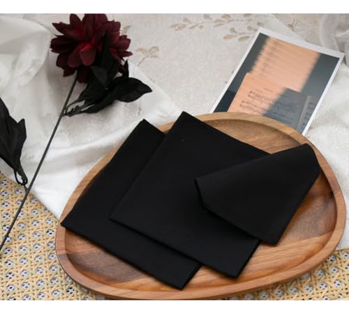 Solid White Cotton Hankderchiefs for DIY Drawn Embroidery Party 28 Square - color: W01-6 Pieces