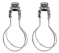 Creative Hobbies® Lamp Shade Light Bulb Clip Adapter Clip on with Shade Attaching Finial Top, Silver Color | 2 Pack - color: Silver