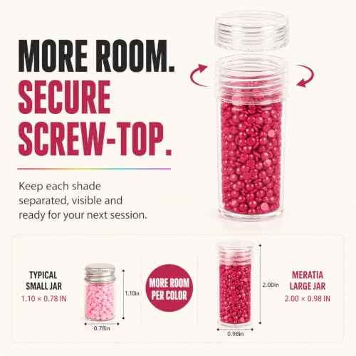 MERATIA Diamond Art Storage Organizer, 60 Jars with Accessories - color: Starlit Mist-60 Slots