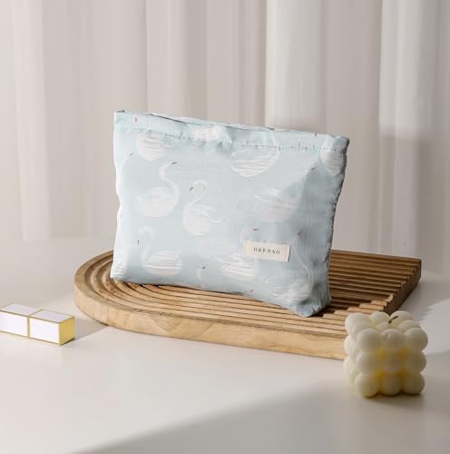 getgto 2 Pcs Makeup Bags, Large Cosmetic Bag Travel Toiletry Bag - color: Swan