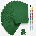 Emerald Green Felt Fabric Sheets Stiff 20 Pcs 8" X 12" 1mm Thick - color: Emerald Green