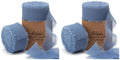 Ribbli Dusty Blue Chiffon Ribbon 1 Inch x 20 Yard Handmade Fringe Chiffon Silk Ribbon Dusty Blue Ribbon for Gifts Wrapping, Wedding Invitations, Bridal Bouquets, Flower Arrangement (Pack of 2) - color: Dusty Blue, size: 1 inch (Pack of 2)