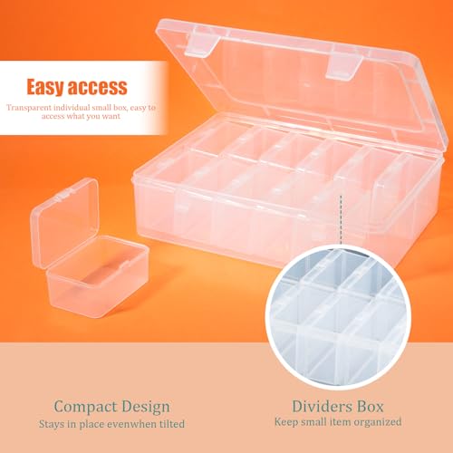 Mathtoxyz Bead Organizers and Storage Box, Medium Size Case Plastic Container for Sewing Clay Beads Craft and Jewelry Making